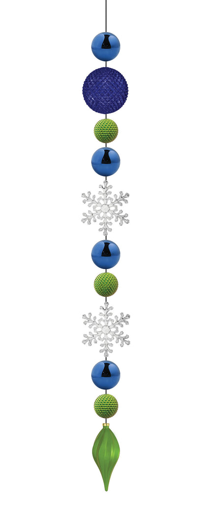 8' Blue Green Ornament Drop