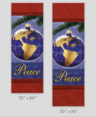 Peace Globe Light Pole Banner