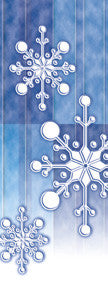 Paper Snowflake Light Pole Banner (Blue), double-sided full-color digital print; sizes 30×60, 30×84, 30×94-96