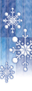 Paper Snowflake Light Pole Banner (Blue)