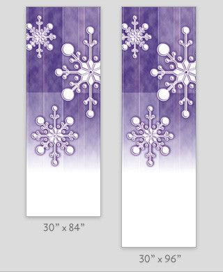 Paper Snowflake Light Pole Banner (Purple)