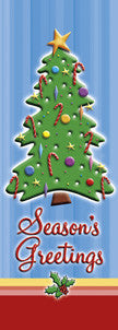Cookie Tree light pole banner , whimsical full-color digital print on 18 oz reinforced vinyl; same art both sides