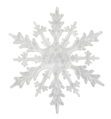 9" Snowy Outdoor Acrylic Snowflake Ornament
