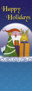 Holiday Pals light pole banner, double-sided full-color digital print on 18 oz reinforced vinyl