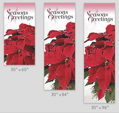 Potted Poinsettia Light Pole Banner