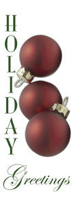 Holiday Greetings Ornaments Light Pole Banner