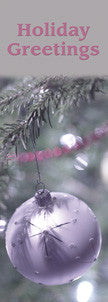Holiday Greeting Silver Ornament light pole banner, double-sided full-color design