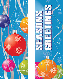 Ornament Drops light pole banner (double set), available in 30×60, 30×84, and 30×94-96 sizes