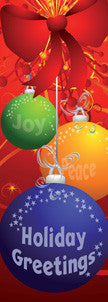 18 oz reinforced vinyl double-sided light pole banner in 30 x 60, 30 x 84, or 30 x 94-96; min order 10; customizable