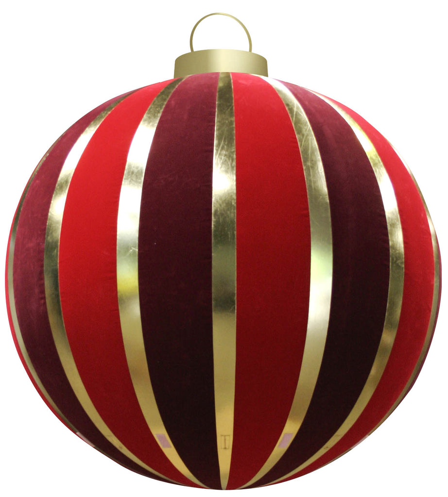 Giant Striped Round Inflatable Ornaments - 2 Sizes