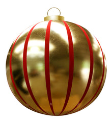 Giant Striped Round Inflatable Ornaments - 2 Sizes