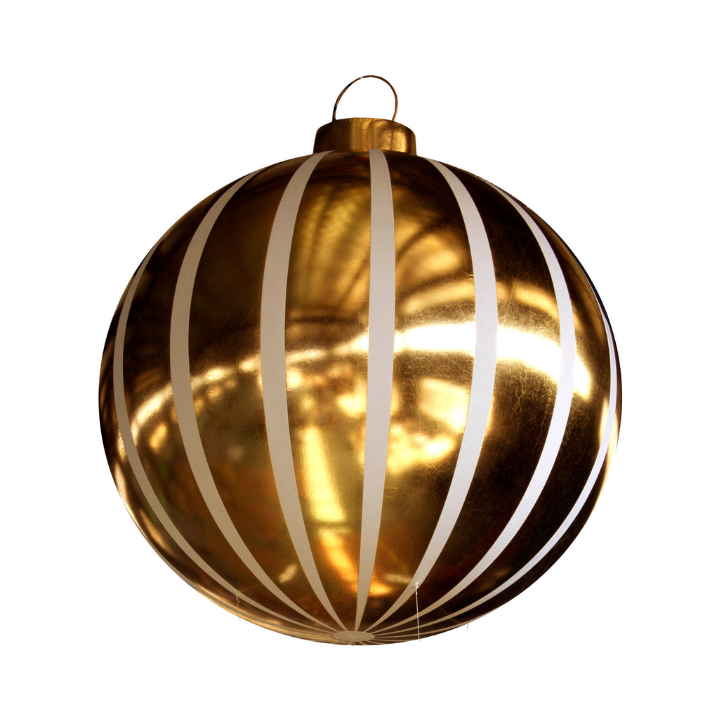 Giant Striped Round Inflatable Ornaments - 2 Sizes