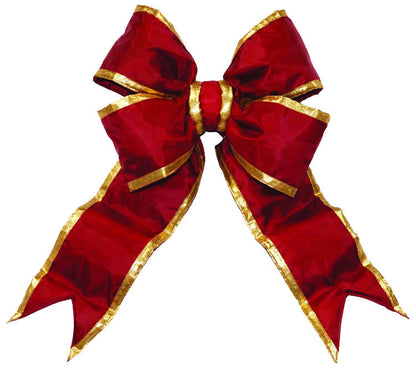 Burgundy Nylon Bow with Gold Trim