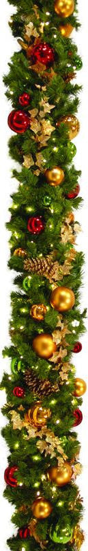 Classic Style Decorated Garland 10'
