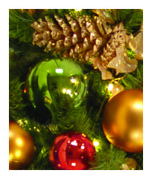 Classic Style Decorated Garland Close Up