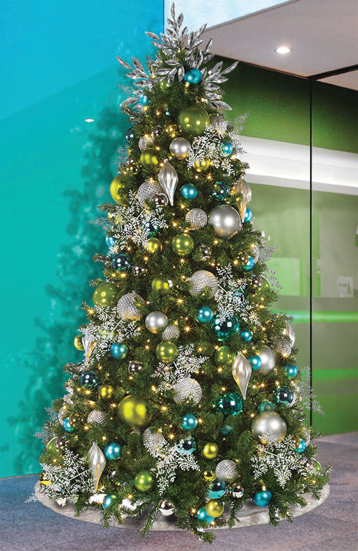 Mountain Pine Christmas Tree with Coastal Theme Decor Package