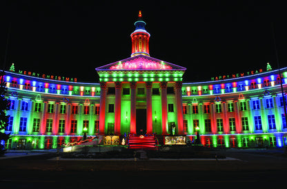 Building Lit with LED Wall Washers
