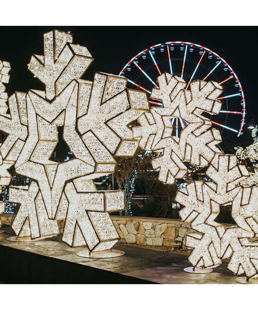 Giant Illuminated Snowflake Props