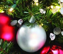 Candy Cane Decorated Garland Close Up