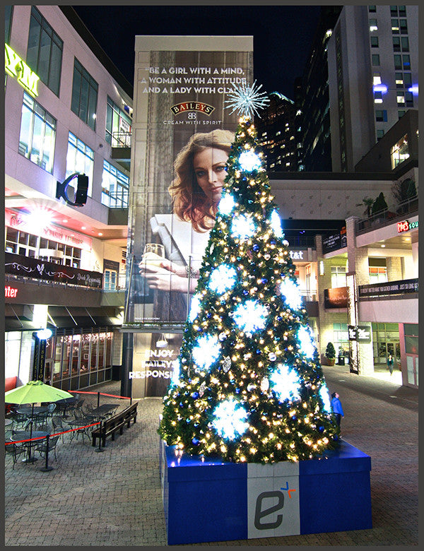 Giant Christmas Tree with Custom Logo Base
