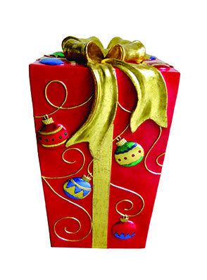 Red Fiberglass Gift Box with LED Lighs
