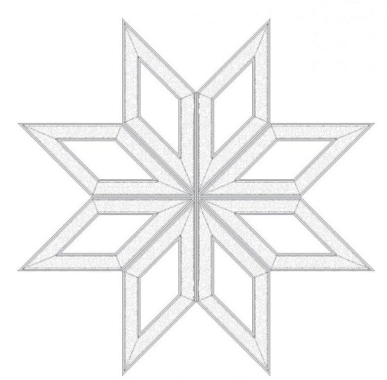 7' LED Hanging Crystal Snow Chandelier