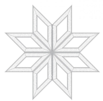 7' LED Hanging Crystal Snow Chandelier