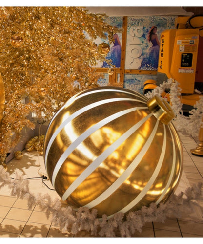 Floor Display Giant Striped Round Inflatable Ornaments - 2 Sizes