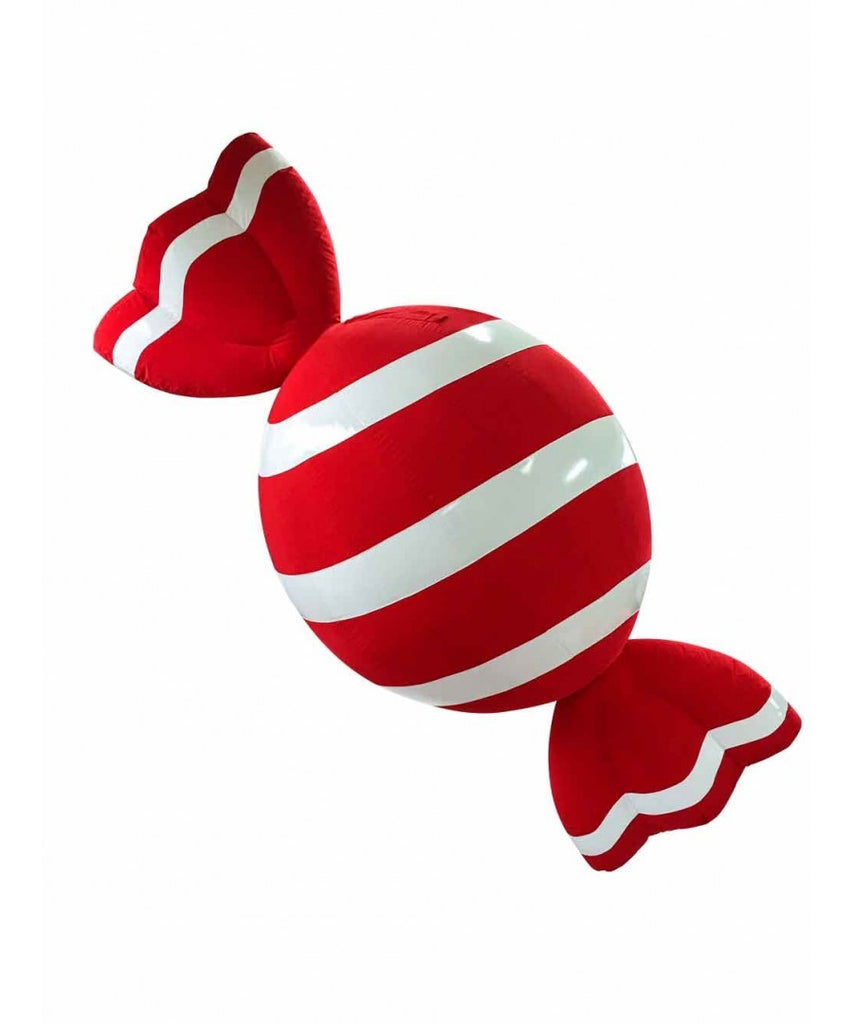 Giant Red and White Holiday Candy Inflatable Decoration