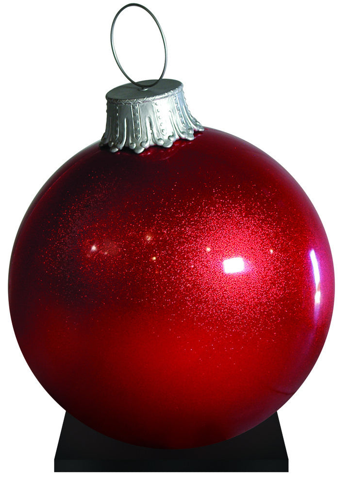 Giant Red Glitter Ornament