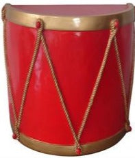 Red and Gold Half Drum Base Prop