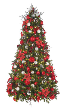 9" Red Velvet Poinsettia Pick (Set of 6)