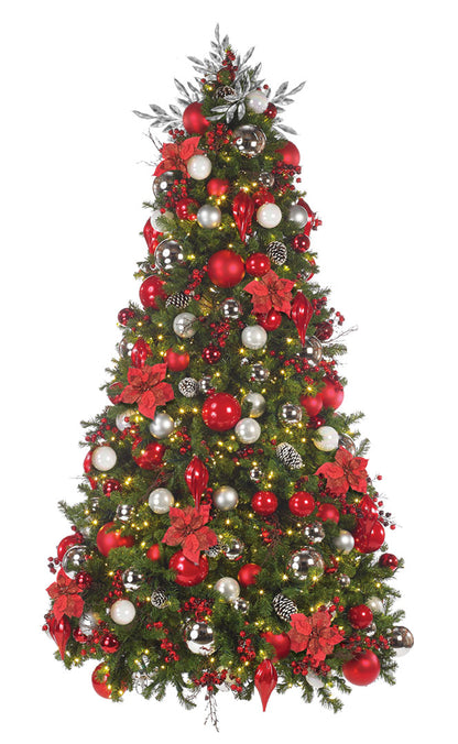 Elegant Red & Silver Tree Ornament Package