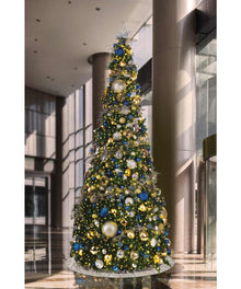 Indoor Giant Christmas Tree Corporate Lobby Decor