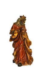 Nativity King Balthazar figurine, 40.5" tall, poly resin with stone-based finish, weather- and chip-resistant, 36 lb
