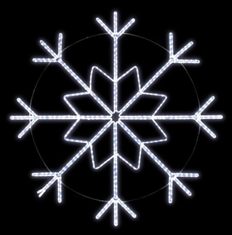 Icy LED Snowflake Pole Decoration