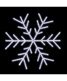 5' LED Ropelight Majestic Snowflake Pole Mount
