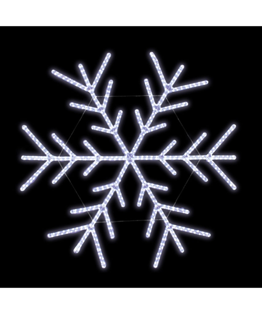 5' LED Ropelight Majestic Snowflake Pole Mount