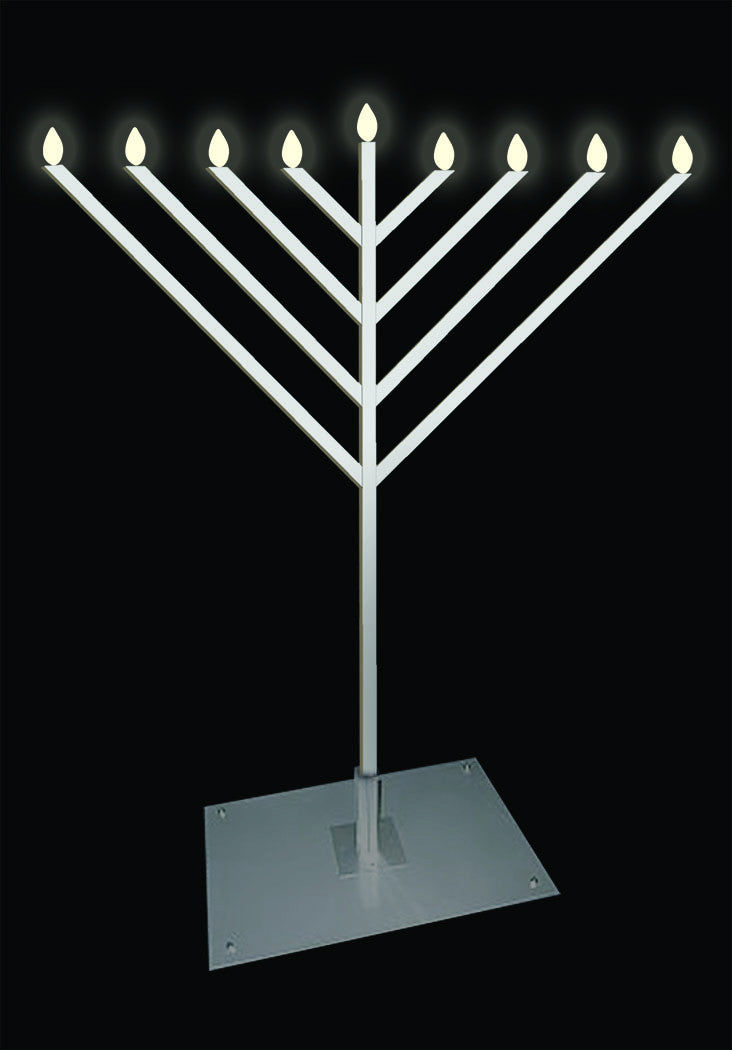 Outside Menorah Giant Indoor/Outdoor Menorah Prop with Automatic Lighting Feature ...