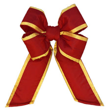 Old Glory Red Nylon Bow with Gold Trim