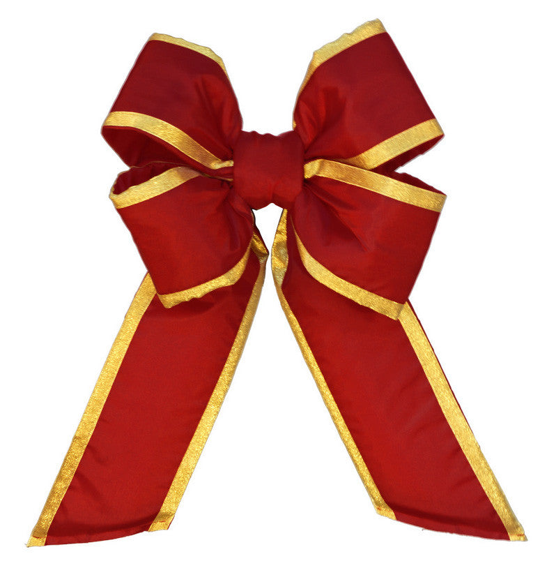 Old Glory Red Nylon Bow with Gold Trim