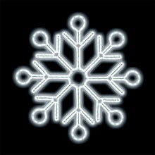 24" LED Ropelight Ornate Snowflake