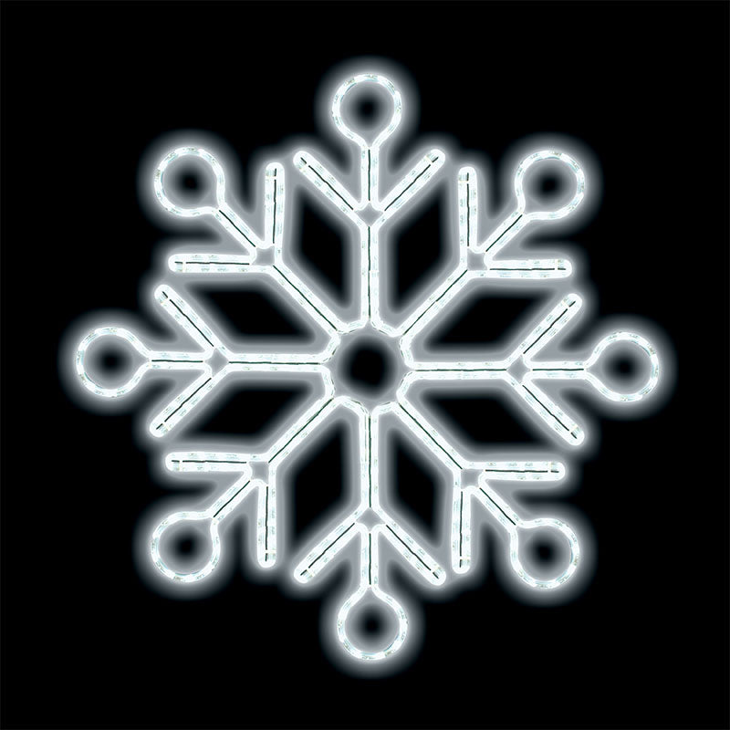 24" LED Ropelight Ornate Snowflake