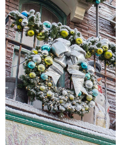 Outdoor Commercial Christmas Wreath with Coastal Theme