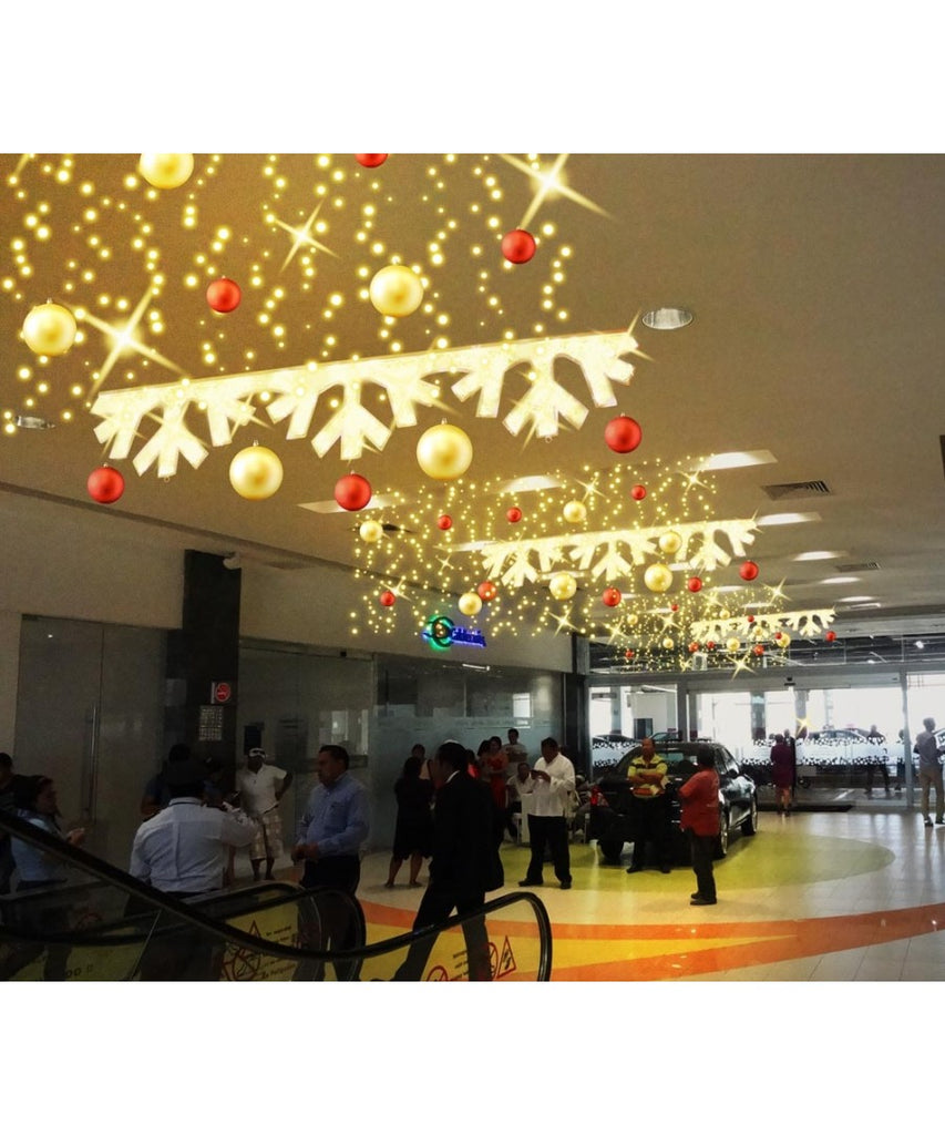 Overhead Mall Shopping Center Snowflake LED Decoration