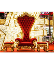 Royal Lux Red & Gold Santa Chair