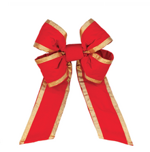 Red Velvet Bow with Gold Trim