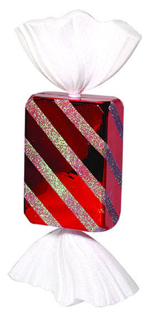Large 19" Red and White Candy Ornament