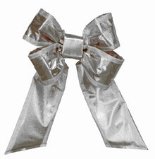 Silver Mylar Bow - Silver Trim