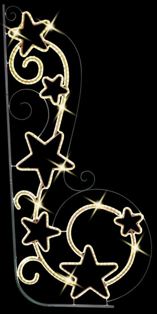 Star Scroll LED Pole Mount Decoration